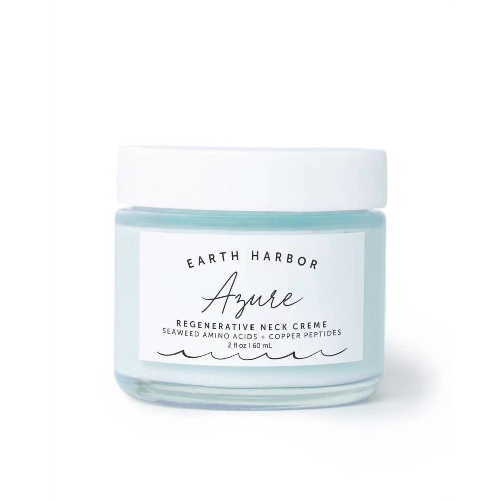 NEW EARTH HARBOR NATURALS azure peptide smoothing water cream in blue